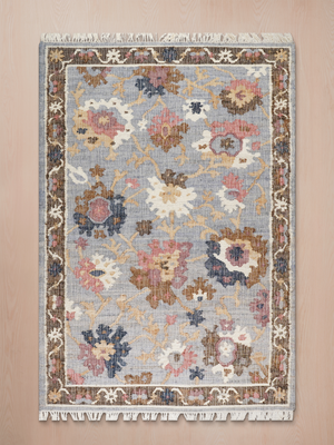 Elisha Hand-woven Jute Persian Rug - Blue