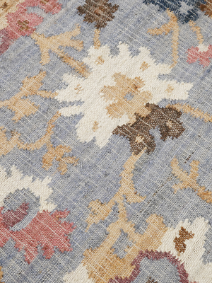Elisha Hand-woven Jute Persian Rug - Blue