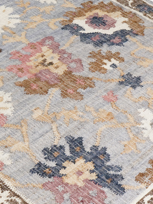 Elisha Hand-woven Jute Persian Rug - Blue