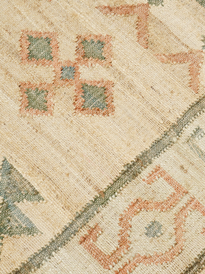 June Hand-woven Jute Geometric Rug - Natural