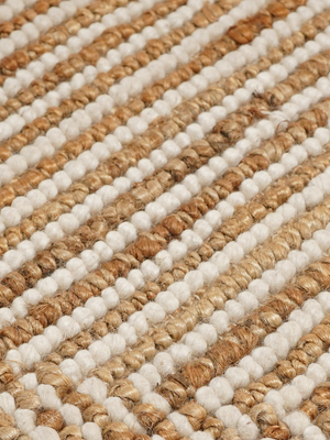 Falak Hand-woven Jute Geometric Rug - Natural