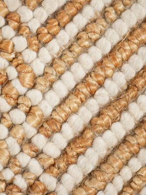 Falak Hand-woven Jute Geometric Rug - Natural