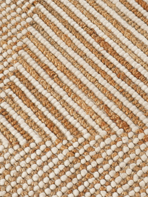 Falak Hand-woven Jute Geometric Rug - Natural