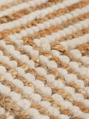 Falak Hand-woven Jute Geometric Rug - Natural