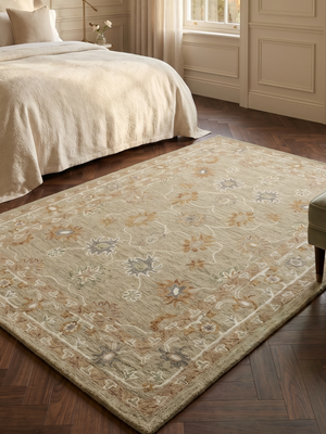 Abir Hand-tufted Wool Rug - Beige