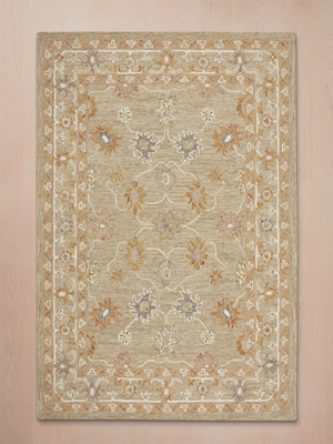 Abir Hand-tufted Wool Rug - Beige