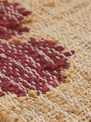 Daisy Hand-woven Jute Floral Rug - Brown