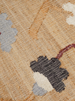 Daisy Hand-woven Jute Floral Rug - Brown