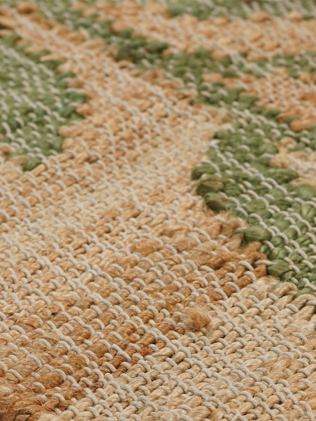 Olive Bliss Hand-woven Jute Rug - Olive Green