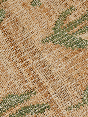 Olive Bliss Hand-woven Jute Floral Rug - Olive Green