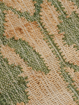 Olive Bliss Hand-woven Jute Floral Rug - Olive Green