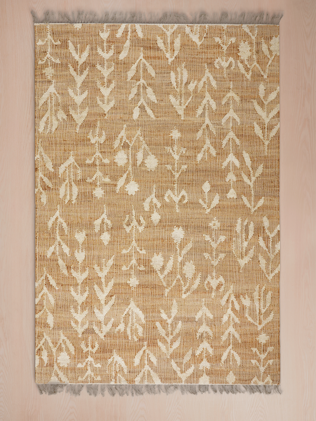 Olive Bliss Hand-woven Jute Rug - Ivory