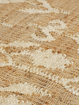 Olive Bliss Hand-woven Jute Floral Rug - Ivory