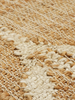 Olive Bliss Hand-woven Jute Floral Rug - Ivory