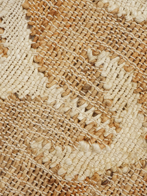 Olive Bliss Hand-woven Jute Floral Rug - Ivory