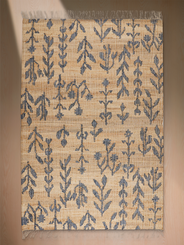 Olive Bliss Hand-woven Jute Rug - Navy
