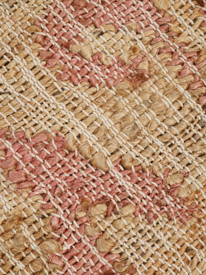 Olive Bliss Hand-woven Jute Floral Rug - Pink
