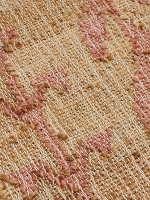 Olive Bliss Hand-woven Jute Floral Rug - Pink