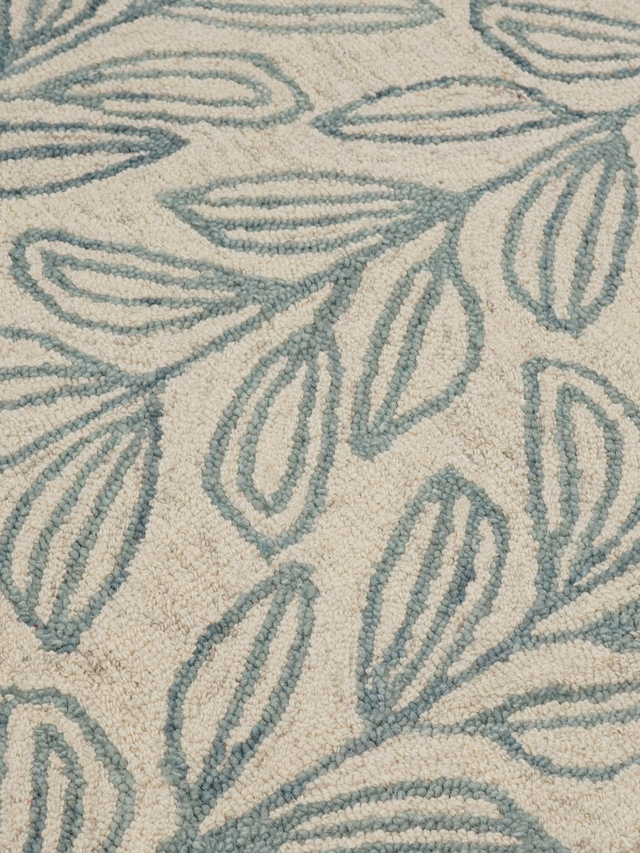 Blooming Blue Hand-tufted Wool Rug