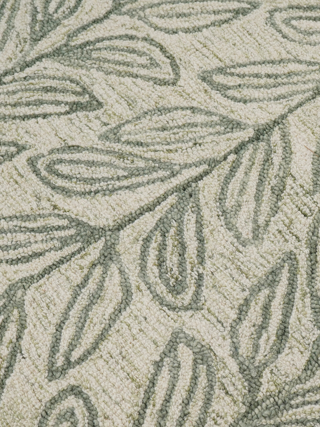 Blooming Green Hand-tufted Wool Rug