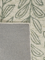 Blooming Green Hand-tufted Wool Rug