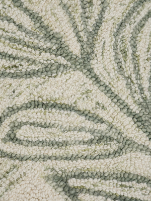 Blooming Green Hand-tufted Wool Floral Rug - Olive Green