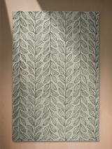 Blooming Green Hand-tufted Wool Rug