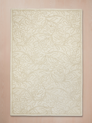 Jodi Hand-tufted Wool Floral Rug - Beige