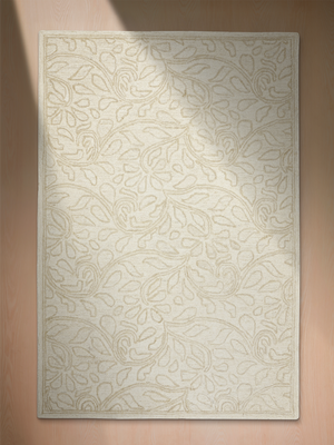 Jodi Hand-tufted Wool Floral Rug - Beige