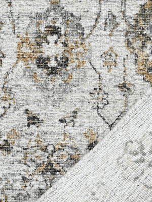 Nuvara Wool-Viscose Handloom Rug - Grey