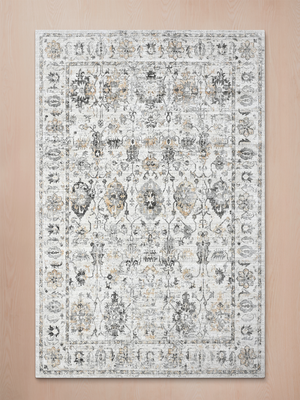 Nuvara Wool-Viscose Handloom Rug - Grey