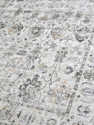 Nuvara Wool-Viscose Handloom Rug - Grey