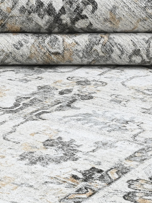 Nuvara Wool-Viscose Handloom Rug - Grey