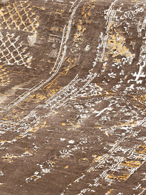 Kaelis Hand-knotted Wool & Bamboo Silk Rug - Brown