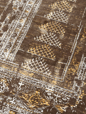 Kaelis Hand-knotted Wool & Bamboo Silk Rug - Brown