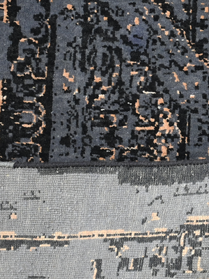 Orvyn Hand-knotted Wool & Bamboo Silk Rug - Charcoal