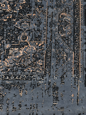 Orvyn Hand-knotted Wool & Bamboo Silk Rug - Charcoal