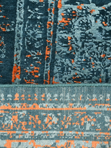 Marvella Hand-Knotted Wool & Bamboo Silk Rug - Teal Blue