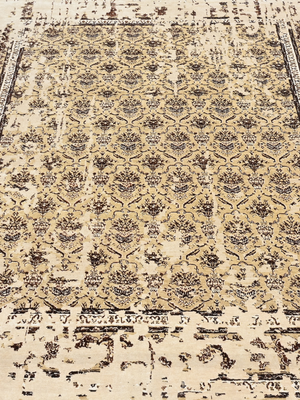 Thalen Hand-knotted Wool & Bamboo Silk Rug - Beige
