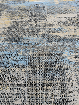 Alvren Hand-Knotted Wool & Bamboo Silk Rug - Grey