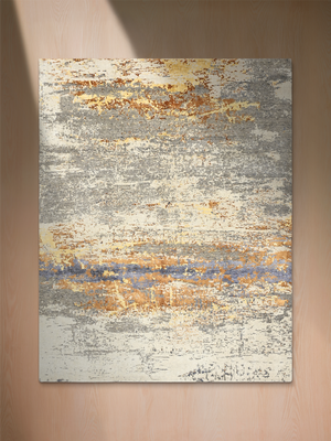 Sorell Hand-Knotted Wool & Bamboo Silk Abstract Rug - Grey