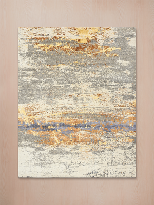 Sorell Hand-Knotted Wool & Bamboo Silk Abstract Rug - Grey