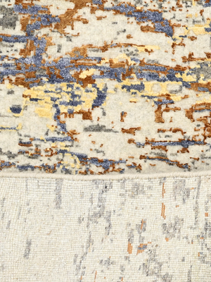 Sorell Hand-Knotted Wool & Bamboo Silk Abstract Rug - Grey