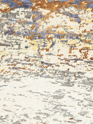 Sorell Hand-Knotted Wool & Bamboo Silk Abstract Rug - Grey