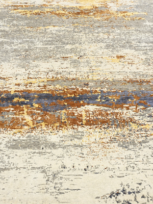 Sorell Hand-Knotted Wool & Bamboo Silk Abstract Rug - Grey