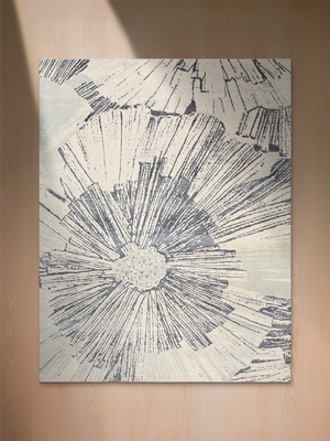 Cedral Hand-knotted Wool & Bamboo Silk Rug - Grey