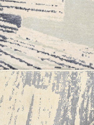 Cedral Hand-knotted Wool & Bamboo Silk Rug - Grey