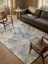 Cedral Hand-knotted Wool & Bamboo Silk Rug - Grey
