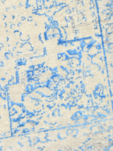 Samar Aqua Blue Wool & Bamboo Silk Hand-Knotted Rug