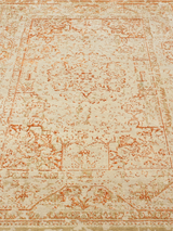 Samar Orange Wool & Bamboo Silk Hand-Knotted Rug